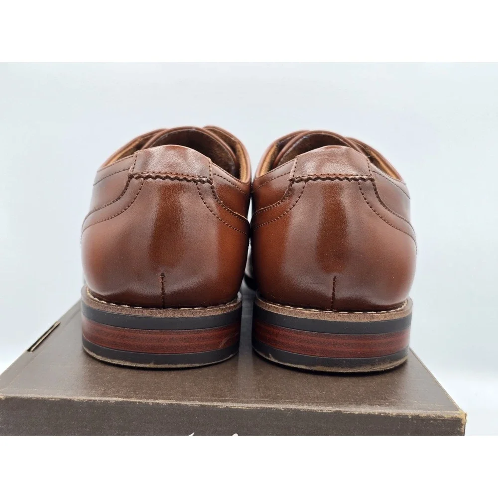 Florsheim Rucci Cap Toe Ox Jr Boys' Toddler-Youth Oxford Cognac Sz 5.5 M
